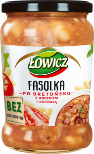 ŁOWICZ Traditional ready meal beans stewed with bacon and sausage in tomato sauce 