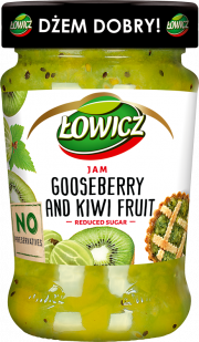 ŁOWICZ jam with reduced sugar gooseberry-kiwi