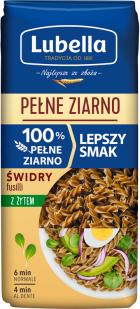 LUBELLA Wholegrain pasta rye fusilli /twists