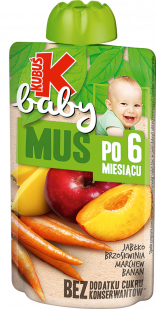 KUBUŚ Baby fruit mousse apple-peach-carrot-banana